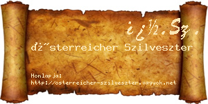 Österreicher Szilveszter névjegykártya